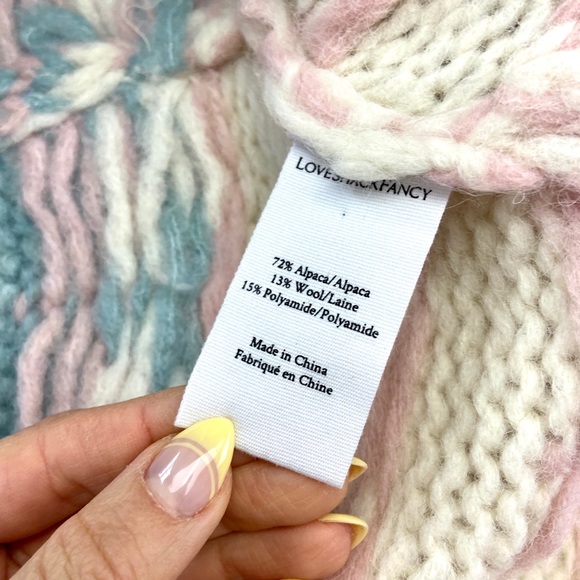 LoveShackFancy LSF Megan Crop Cardigan Sweater - Picture 12 of 12